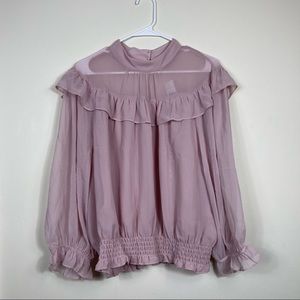NWT Ann Taylor Mauve Blouse Size XL